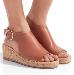 rag & bone Leather Calla Espadrille Wedge Sandal Size 6.5